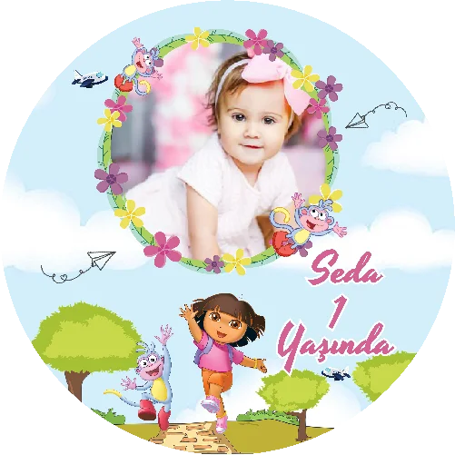 Dora Temalı Yuvarlak Açacak Magneti